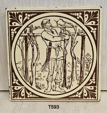 Antique 6 Inch Fireplace Tile - Minton - Husbandry Series - Espalier (T593)