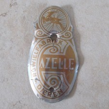 Ancienne plaque vélo GAZELLE Pays-Bas bicyclette bicycle headbadge vintage