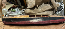 old games toy boat model RIVA barca wooden modeling carcass