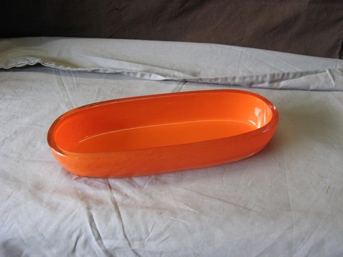 Porte brosse verre orange - porte-brosse, en