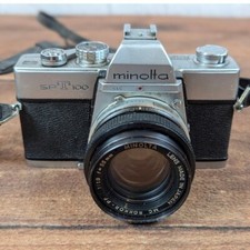 Minolta SRT 100 35mm Film Camera MC Rokkor-PF 55mm f/1.9 Lens Vintage SLR