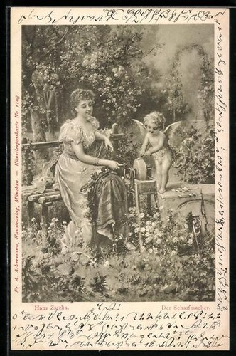 Carte postale artiste hans - carte,