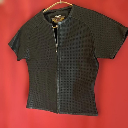 Blouson cuir perforé - en,