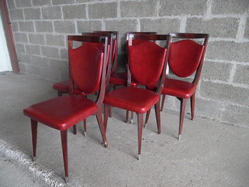 Six chaises art deco - art,