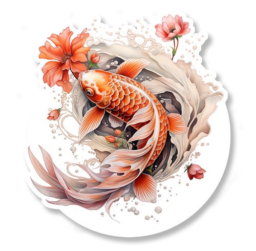 Poisson rouge carpe - rouge, chine