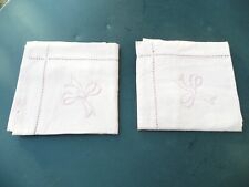 pair of antique embroidered mestizo pillowcases