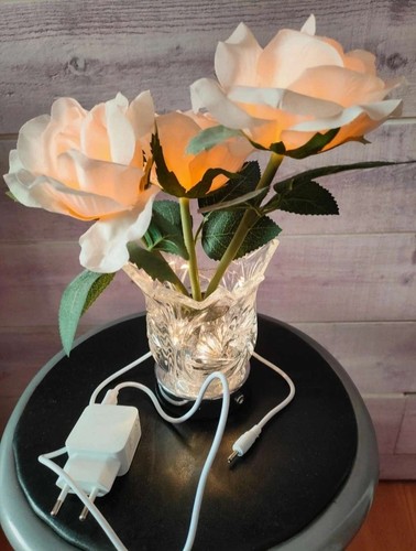 Lampe touch rose - touch, fleur