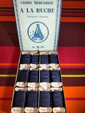 mercerie ancienne - 1 boite de 12 tourniquets coton mercerisé A LA RUCHE