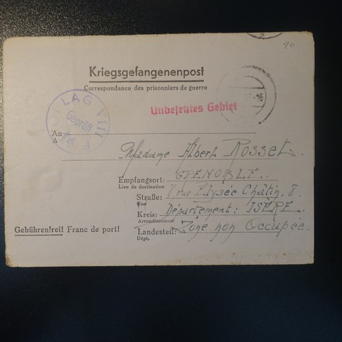 Ww2 oflag viii lettre - lettre, de