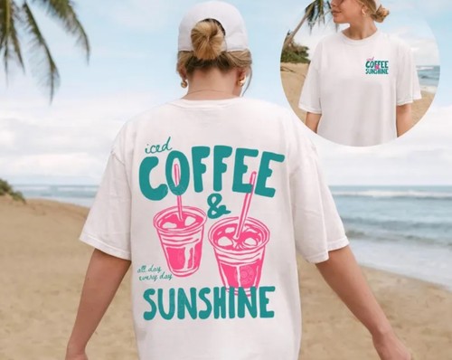 Iced coffee and - iced, sunshine