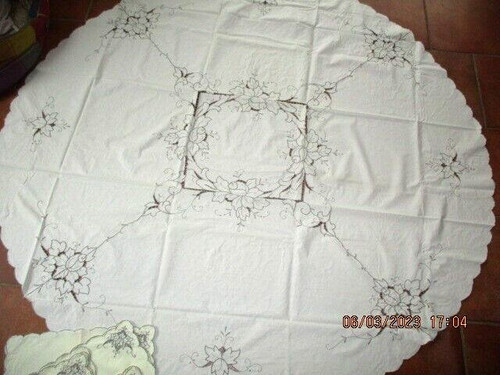 Nappe brodee ronde 60m - , 1,60m