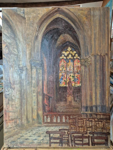Ancien tableau hst intérieur - ancien,
