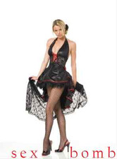 SEXY abito nero costume completo spagnola flamenco +scialle+tanga GLAMOUR 