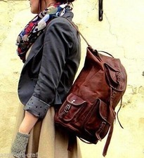 Sac à dos en cuir véritable