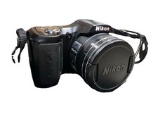 Nikon Coolpix L100 Digital Camera 10MP 15X Optical Zoom VR Black LCD - “READ”