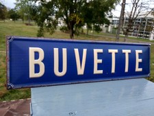 Plaque metal enseigne Buvette en métal avec reliefs 45x12cm,idée cadeau,neuve