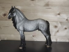 Cheval Ceramics Friesian Mold Dapple Gray Draft Horse Gorgeous! Shaded Fresian