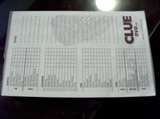 2006 Clue DVD Game Replacement Cluepad with 25 Sheets Score Pad