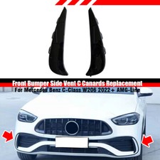 Front Bumper Side Vent C Canards For Mercedes Benz C-Class W206 2022+ AMG-Line