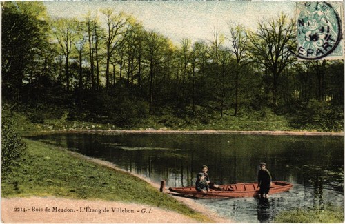 Cpa bois meudon l - de, l'etang
