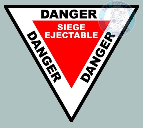Sticker panneau danger siege - danger,