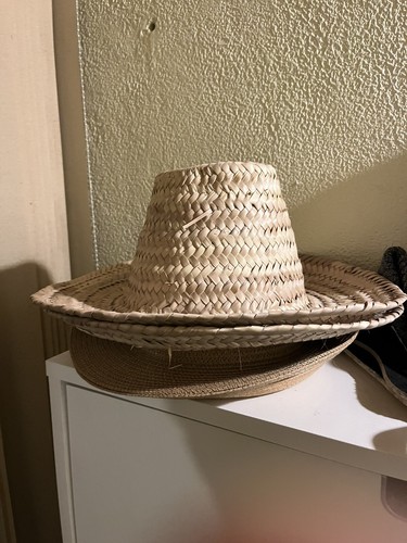 Chapeau paille ancien - chapeau,
