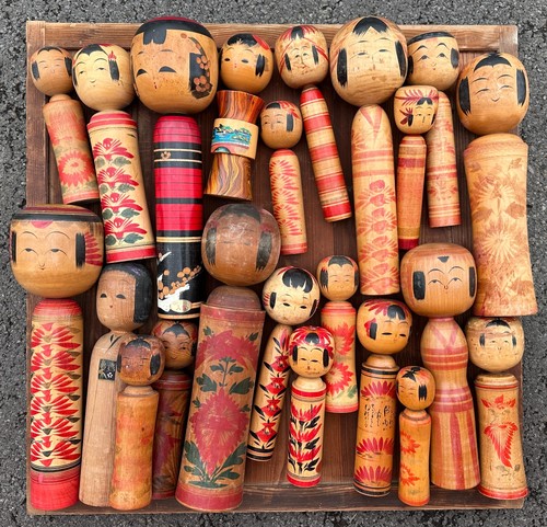 Lot kokeshi traditionnelles - lot,
