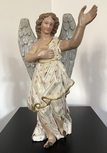 Ange bois doré sculpté - ange,