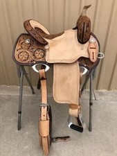 Selle en cuir brut Western