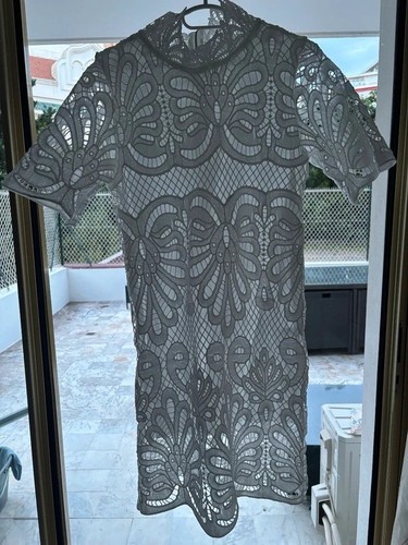 Robe droite dentelle - robe,