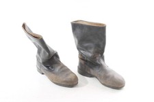 Anciennes Bottes À Tige Taille 26 1/2 Bottes Noires En Cuir Vintage