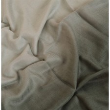 Écharpe châle sanskriti longue étole deux nuances pure laine chaude douce grise