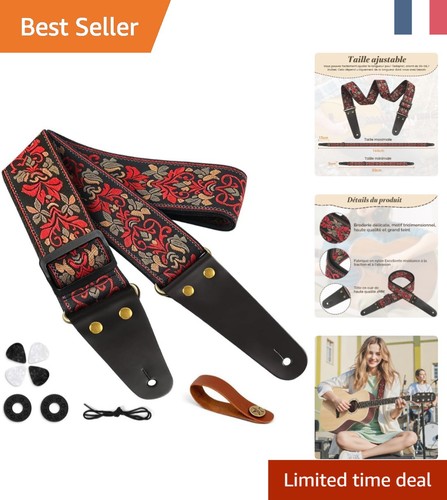 Sangle guitare jacquard - sangle, de