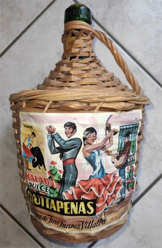 Bouteille osier vin - , espagnol
