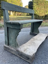 Banc Peint Patine Verte