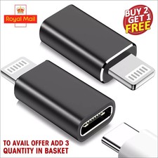 USB Type C Female To iPhone 8 Pin Male Adapter Converter For iPhone iPad iPod UK