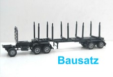 1:87 EM244 Kit Long Wood 6x6 Truck with Trailer Kibri Base for Conversion DIY Construction