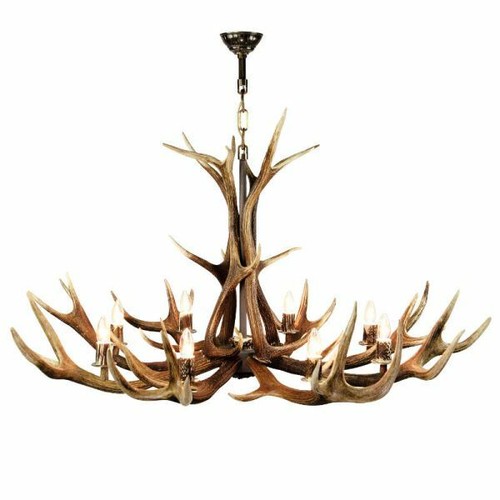 Lustre avec vrai - , bois