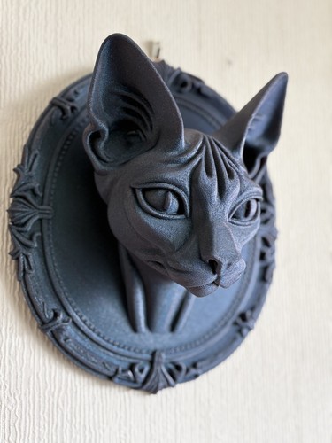 Gothic sphynx cat wall plaque - sphynx,