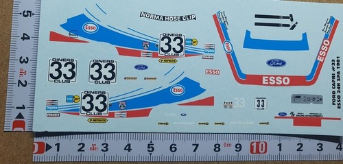 Decals ford capri - 1/43,