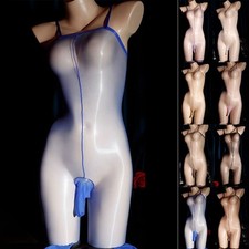 Hommes Collant Sexy Oil Brillant Body Transparent Discothèque Combinaison