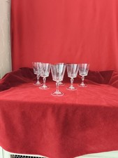 6 verres à vin rouge cristal
