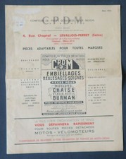 CDPM Commercial Brochure March 1955 Motorcycle Moped Vespa Terrot Lambretta