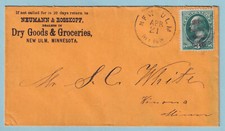 UNITED STATES ADVERTISING COVER - NEUMANN & ROSSKOPF DRY GOODS & GROCERIES- B814
