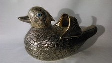 OLD LARGE ZOOMORPHIC BOX "SILVER DUCK" 1970 design to identify?