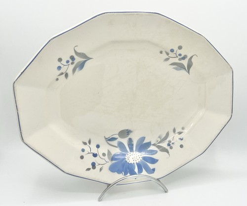 Plat hexagonal faïence - faïence, à