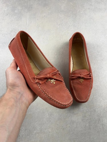 Mocassins prada daim rouge - en,