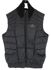 KAPPA Gilet Femme Taille M Padded Doublé Col Haut Élastique Bas Zip