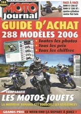 MOTO JOURNAL N°1705 GUIDE ACHAT 288 MOD. 2006 / YAM FZ1 / BMW K1200 GT ET RT