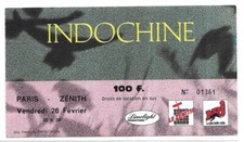 RARE / CONCERT TICKET - INDOCHINA: LIVE IN PARIS (FRANCE) 1988